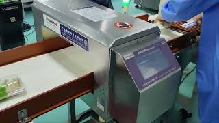 Metal Detector Sensitivity Food Industry Factory Processing Conveyor Belt testing equipment