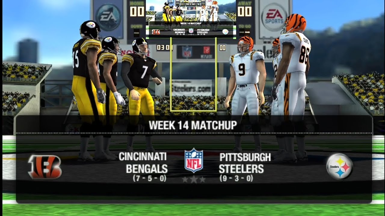 Madden 11 PSP [Режим франшизы Steelers] 14-я неделя, матч против Bengals