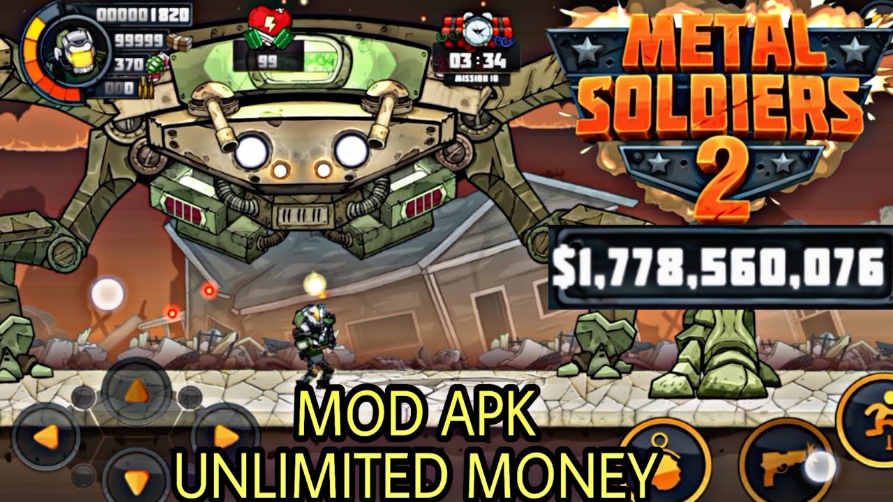 METAL SOLDIERS 2 MOD APK UNLIMITED MONEY 2022 GAMEPLAY YouTube