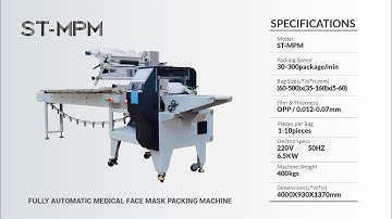 Suntech Automatic Medical Surgical Mask or N95 Mask Packing Machine
