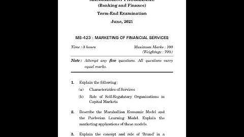 MS - 423  June 2021 Question Paper