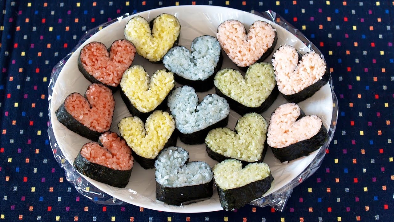 Heart-Shaped Rice Rolls (Sushi Idea) ハートの海苔巻きの作り方 - OCHIKERON - CREATE EAT HAPPY | ochikeron