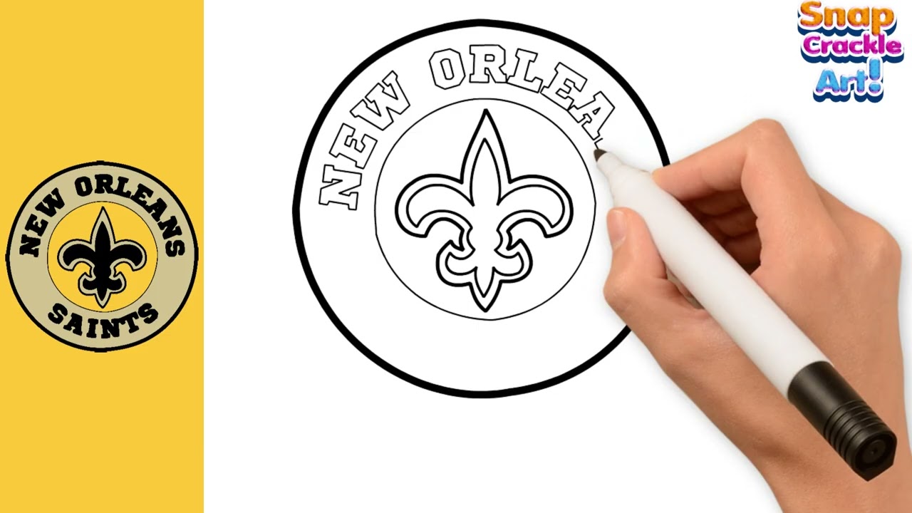 How To Draw New Orleans Saints Logo Step By Step - YouTube