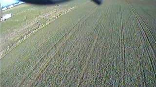 FPV heli T-Rex 500 christmas flight, cold hard wind !