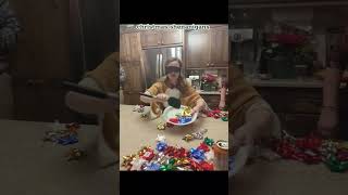 Family plays a funny Christmas game!