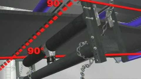 Cách lắp con lăn tự chỉnh chống lệch băng tải cho nhánh không tải Tru-Trac