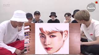 BTS response to Jungkook fan art