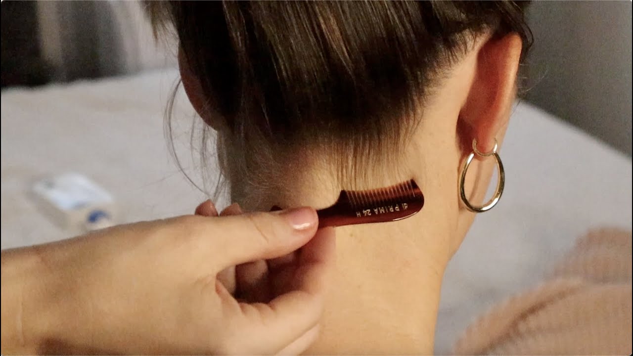 ASMR | Combing baby hairs with a baby comb 👼 (whisper, micro-attention, hair play)