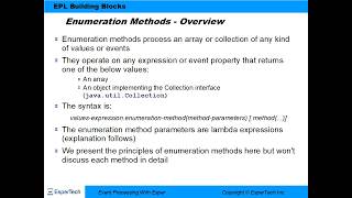 Event Proc. Esper #24 Building Blocks - Enumeration Methods