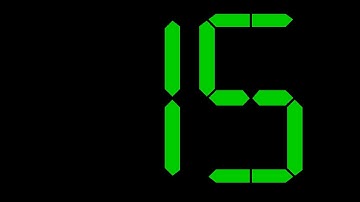 15 Second Silent Countdown Timer | Green LCD