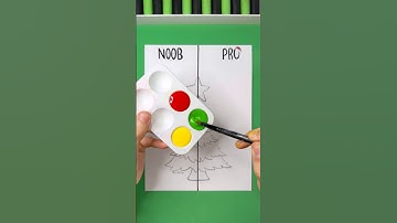 Painting a Christmas Tree in 2 Different Levels! 🎄 Which Level Are You On?! 🤔