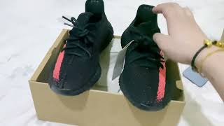 PK GOD Yeezy Boost 350 V2 Black Red 2017:2020 BY9612 Review