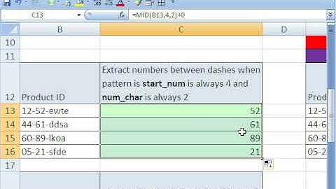 Excel Magic Trick 317: MID function: Pattern Recognition
