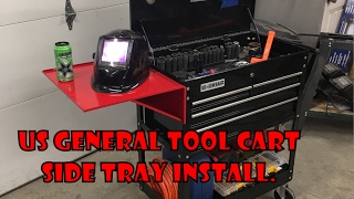 Harbor Freight Tool Cart Side Tray Install.