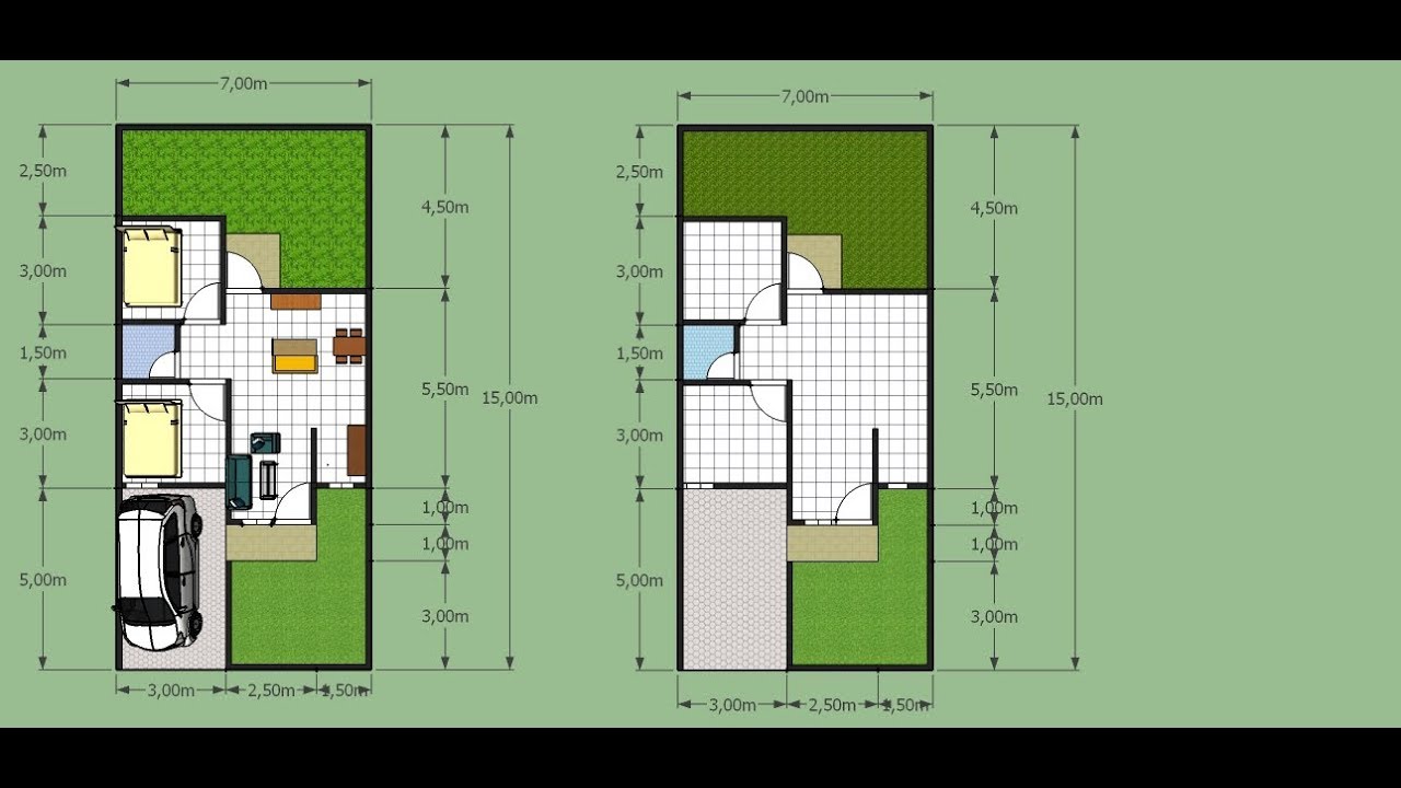 Tutorial Sketchup Membuat Denah Rumah Minimalis Tipe 50