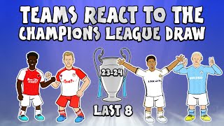 🏆CHAMPIONS LEAGUE DRAW - Quarter Finals 23\/24🏆 (Arsenal vs Bayern Real Madrid vs Man City)