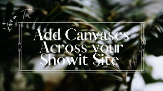 Adding Canvases to Pages in Showit