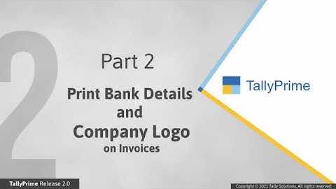 HBS SOLUTIONS | How to Configure and Print Invoices with Bank Details and Company Logo | TallyHelp