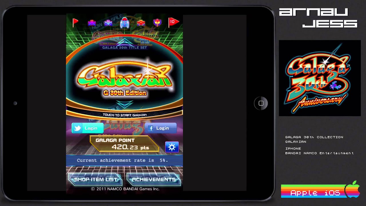 Galaga 30 th. Aniversary: Galaxian IOS - YouTube