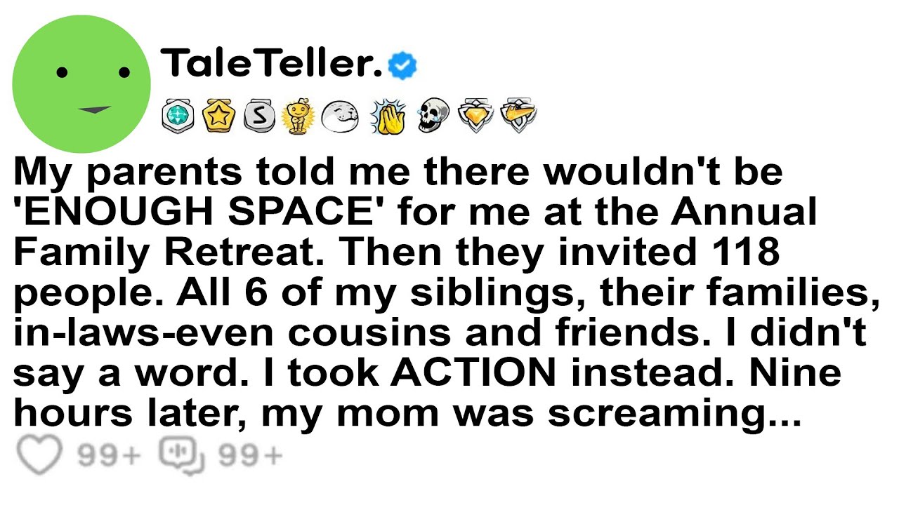 Мои родители сказали, что на ежегодном семейном собрании мне «НЕ БУДЕТ ХВАТИТ МЕСТА».