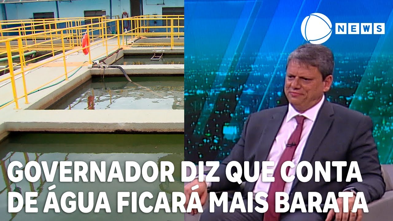 Tarcísio de Freitas afirma que conta de água ficará mais barata com privatização da Sabesp