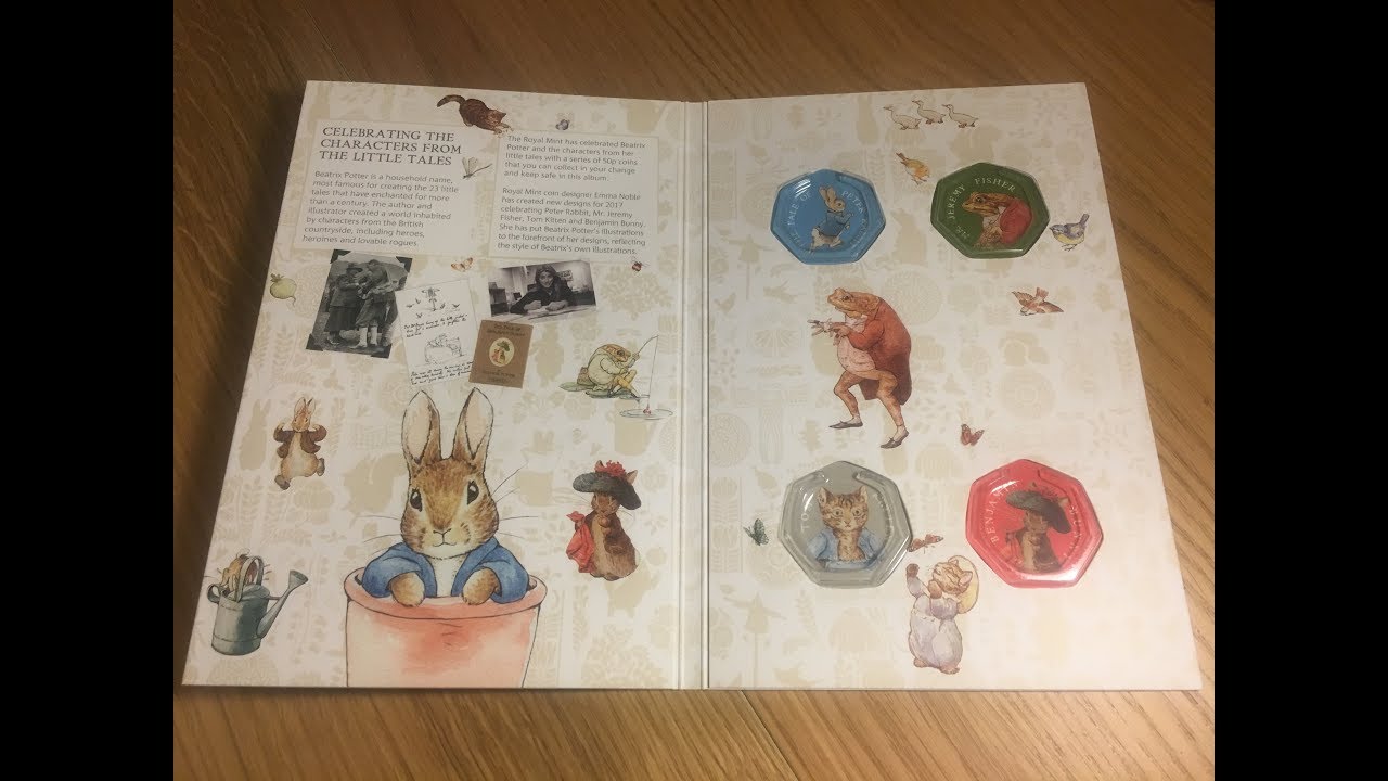 2017 Beatrix Potter 50p Coin Set Of 4 Royal Mint Packs | Romiley Coins - View #6