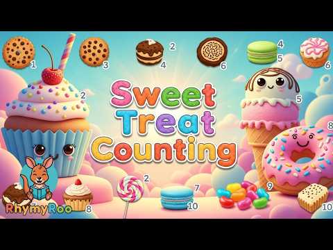 Sweet Treat Counting | Learn Numbers 1 to 10 with Candy & Cupcakes 🧁 | Fun Counting Song for Kids 👶✨