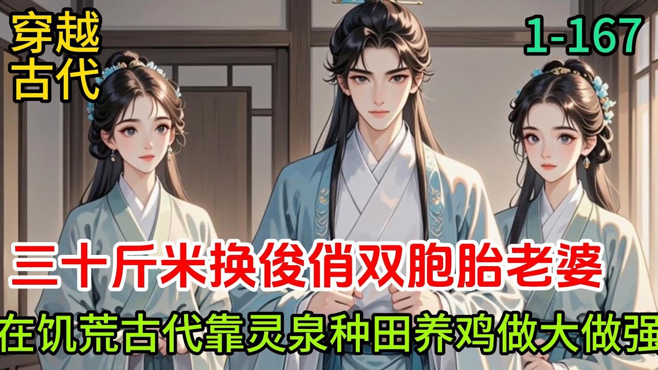 1-167《三十斤米換俊俏雙胞胎老婆，在饑荒古代靠靈泉種田養雞做大做強》睜開眼是雙胞胎美女媳婦，和饑腸轆轆的一家五口#古代#後宮#修仙#年代小說#修真#高武#重生#多女主#爽文#穿越#推薦小說#漫畫