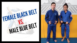 Female Black Belt ⚫ Vs. Male Blue Belt 🔵 Light Roll by LifeWithVinceLuu 5,505 views 2 years ago 9 minutes, 27 seconds