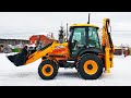 JCB 3CX Excavator  Loader SNOW loading