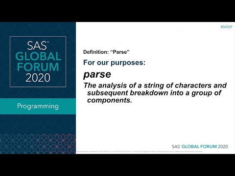 PARSING: Using SAS