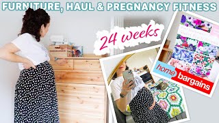 Pregnancy Fitness, Home Bargains Haul and Upcycling Nursery Furniture | Pregnancy VLOG 2021
