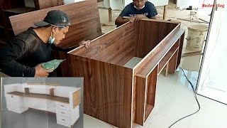 How to make Counter Cabinet with 3 Drawer. Pano Maglagay ng Drawer Slides.