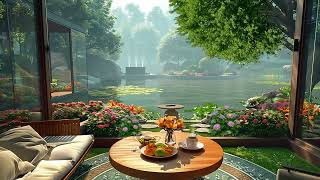 🍒 Spring Garden Ambience - Dreamy | Peaceful Life with Waterfall Sounds & Birdsong Relax