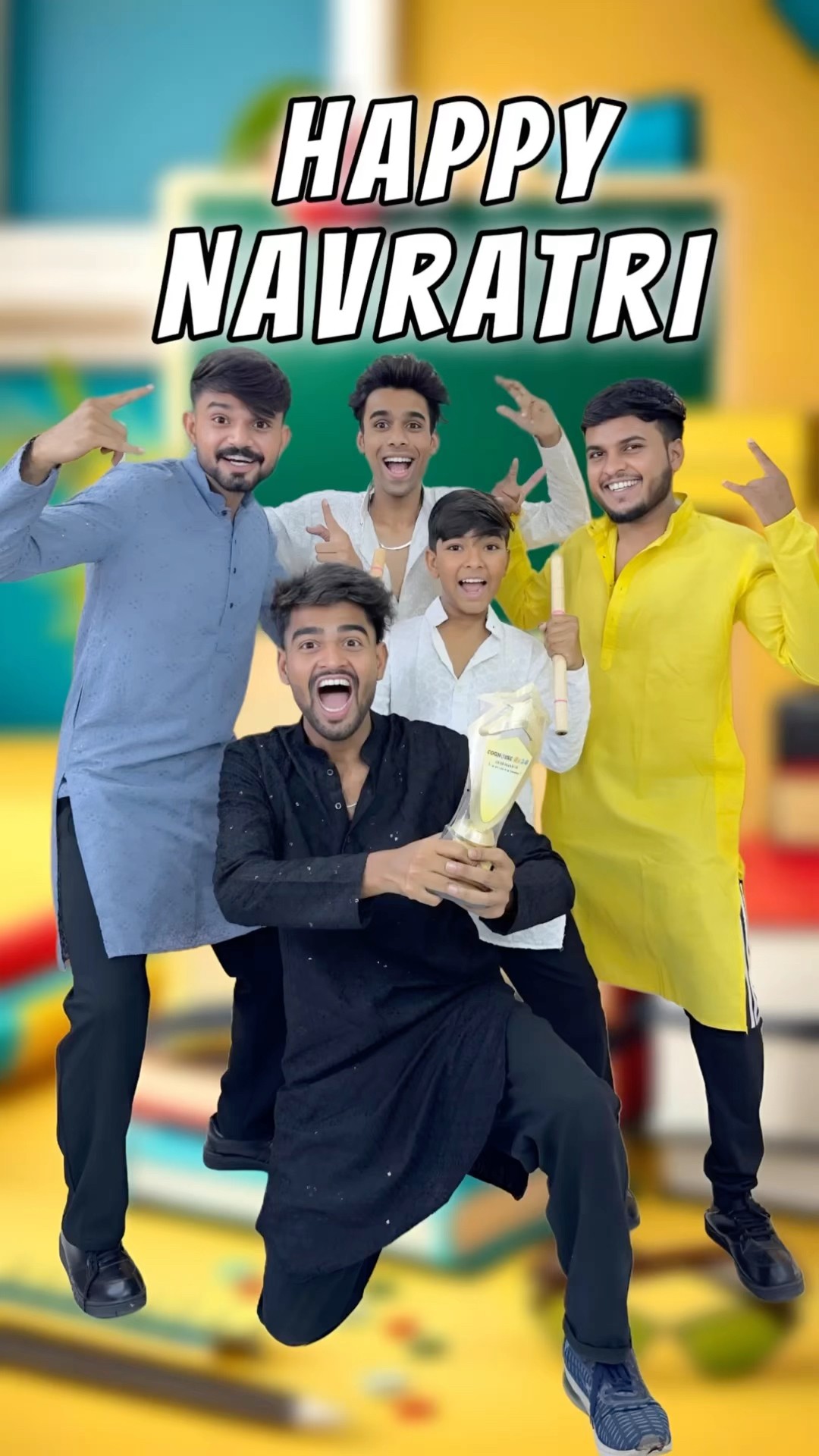 Happy Navratri ?⛳️ #comedy #jagga #funny #happynavratri #aaganwadikebacche #dhonisir #shorts