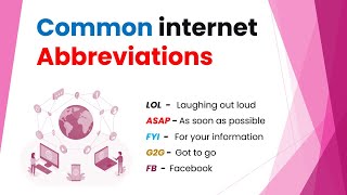 Common Internet Abbreviations | Learn Short words
