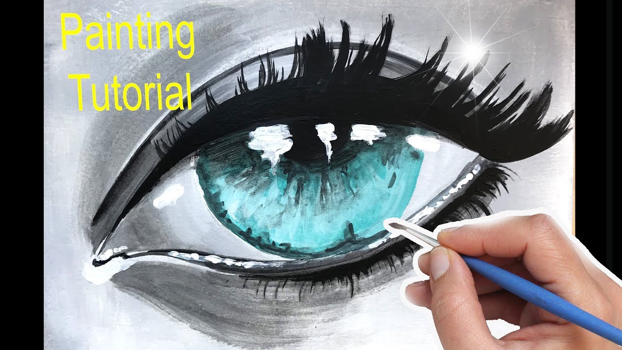 paintings of eyes with acrylic paint