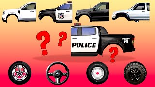 CORRECTLY GUESS THE HEAD AND WHEEL OF THE POLICE CAR !! 🚨👮‍♂️🚔MENEBAK GAMBAR RODA MOBIL POLISI!🧩