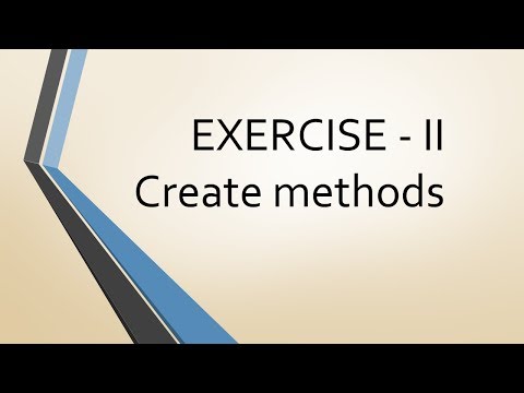 OOP EXERCISE 2 based on tutorial 64  -  METHODS