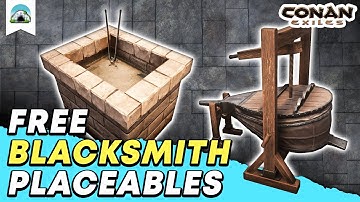 New Free Items: Blacksmith Decor Placeables - Age of Sorcery Guide | Conan Exiles 3.0