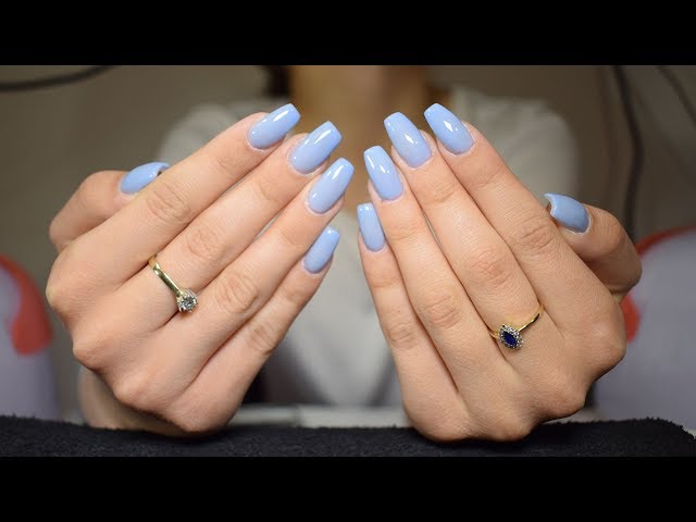 Baby blue nails with butterfly's 🦋🦋🦋. Faded French nails. Blue  babyboomer nails - YouTube