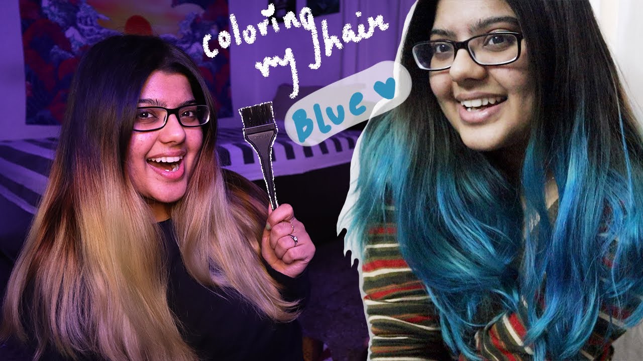 Dyeing my hair BLUE to spice up your week ( using Streax Professional -  Wonder Blue ) 💙 - YouTube