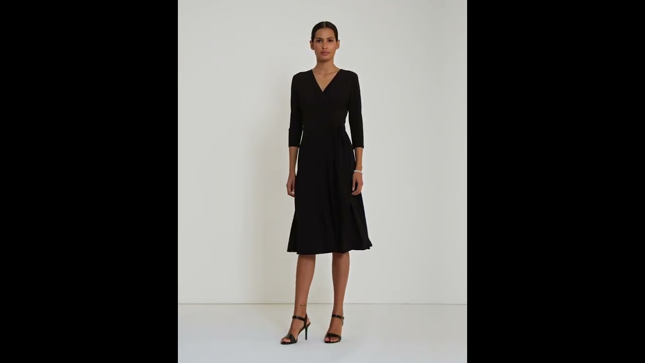 LAUREN Ralph Lauren Carlyna 3/4 Sleeve Day Dress SKU