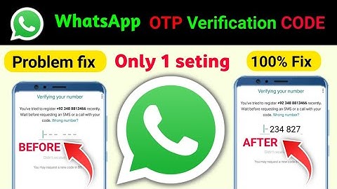 WhatsApp OTP Verification code problem solution | how to fix WhatsApp verification code not received