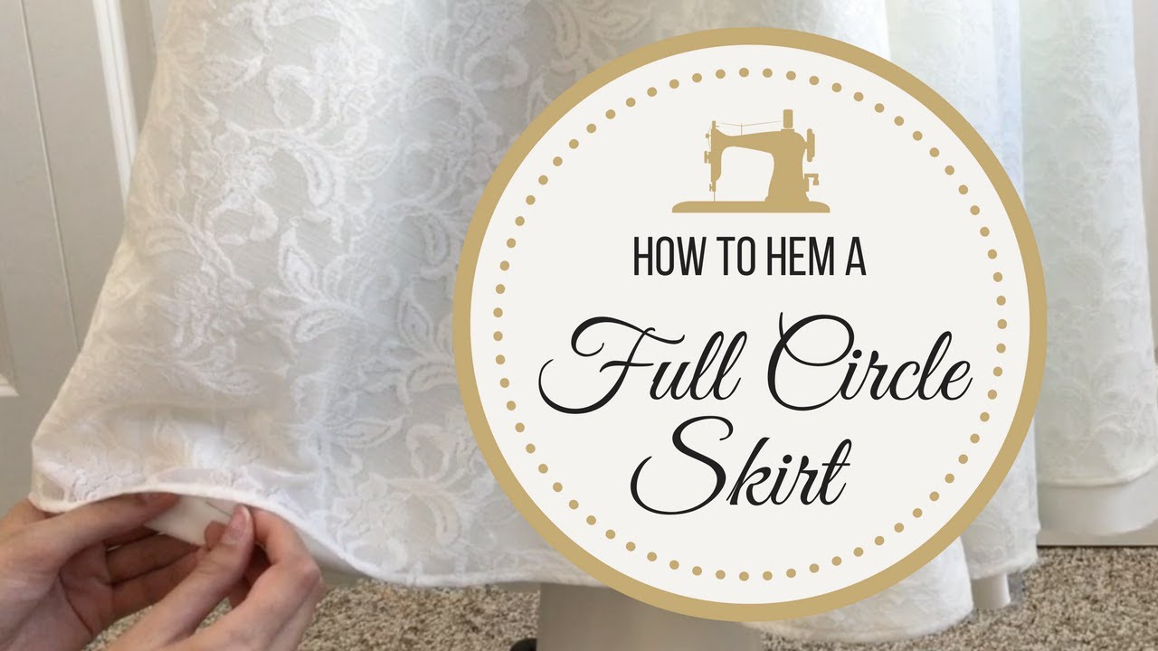 Hemming a Full Circle Skirt Lace Bridal Gown YouTube