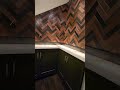 Custom woodworking project. Under staircase bar. #custom #wood