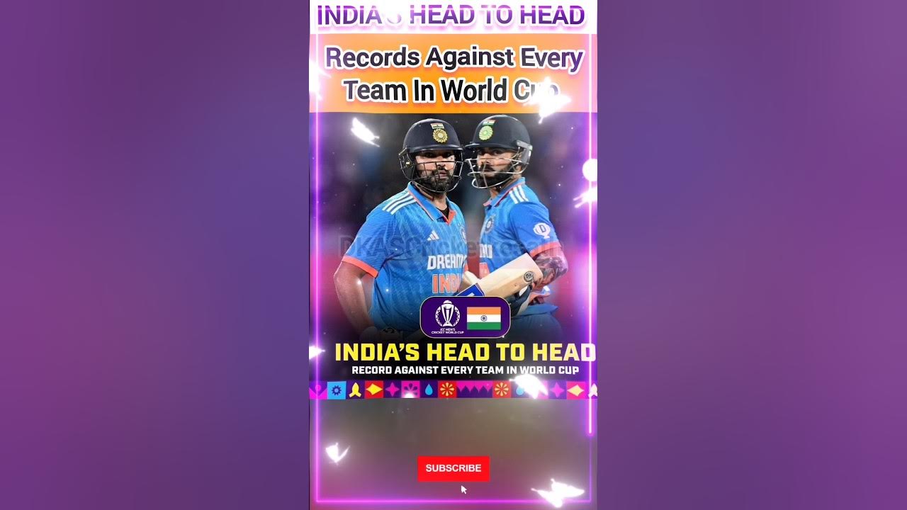 india Head To Head records Against worldcup shorts YouTube india-head-to-head-records-against-worldcup-shorts-youtube