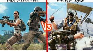 PUBG MOBILE LITE VS SURVIVAL SQUAD GAME COMPARISON | 1GB & 2GB RAM PHONES BATTLE ROYALE GAMES screenshot 3