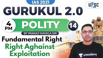 IAS 2021| Gurukul 2.0 | Polity by Pankaj Shukla | Fundamental Right