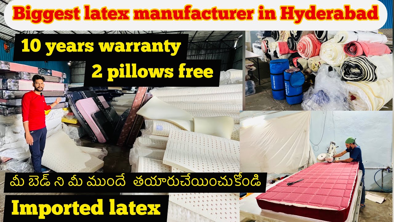 Biggest mattress manufacturer/ imported latex mattress manufacturer in Hyderabad/Mysa sleep Pvt